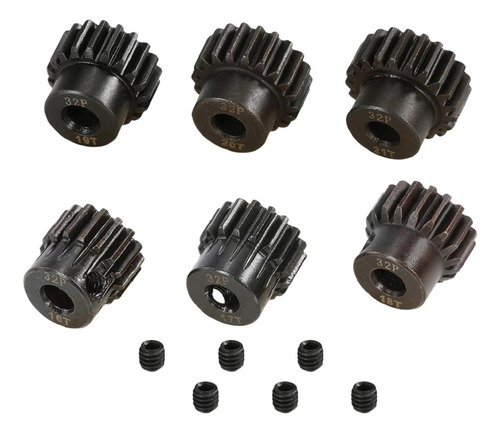 6pcs 32dp 5mm Pinion Motor Gear 16t-21t Rc Accesorio De