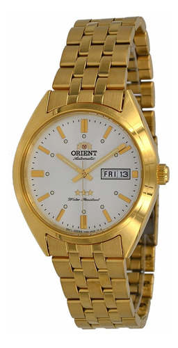 Reloj Hombre Orient Ra-ab0e05s Automático Pulso Dorado En