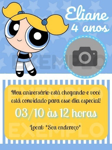 Convite Digital De Aniversário - As Meninas Super Poderosas