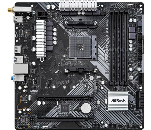 Asrock B450m/ac R2.0 Am4 Amd Promontory B450 Sata 6gb/s