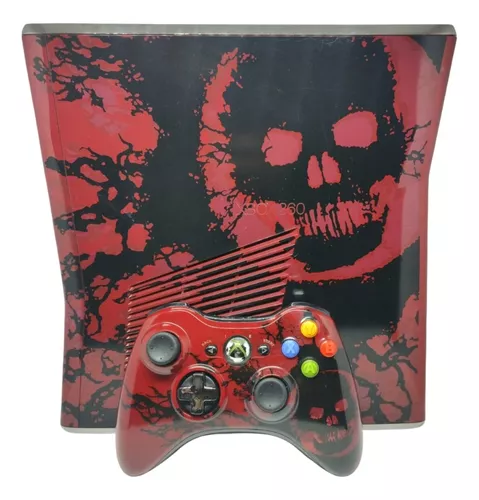 Console Xbox 360 Slim Edição Limitada Gears Of War 3 Completo