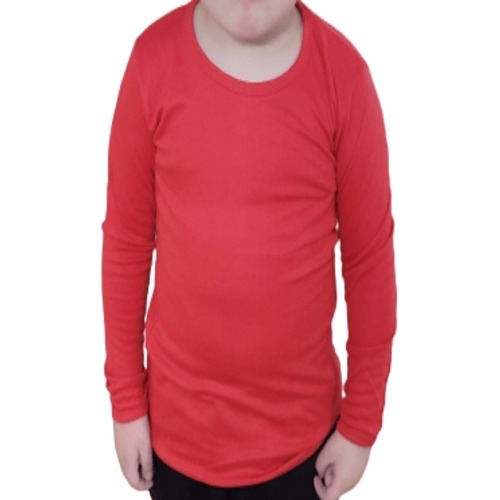 3 Camisetas Niños Algodón Nacional Color Rojo