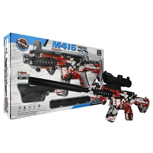 Pistola De Juguete Electrica Hidrogel M416 Con Puños Y Miras