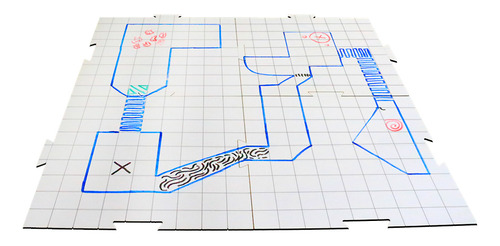 Grid De Batalha Modular Riscável 4 Peças Rpg Battle Grid D&d