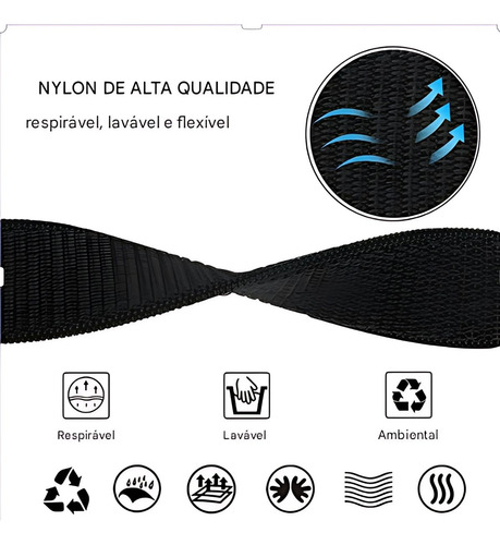 Pulseira 20mm E 22mm Nylon Para Relógio Digital C7 Poolsy