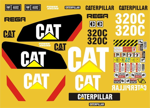 Calcomanías Para Excavadora Caterpillar 320c Opción 3