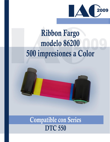 Cinta Ribbon Fargo Dtc550 086200 Full Color 500  Ymcko