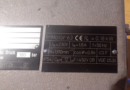 Motor Hawe Central Hidraulica Compacta Hcw 14k Motor 63 (Usado)