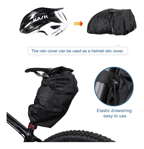 Imagen 7 de 10 de Bolsa Sillín Impermeable Bolsa Trasera Bicicleta Asiento