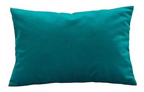 Funda Almohada De Viaje 12x16 Set De 2 Teal 500 Hilos Algod