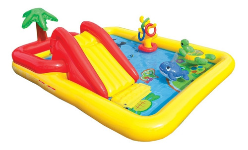 Pileta Tobogan Inflable Ocean Playcenter Infantil Intex 458l