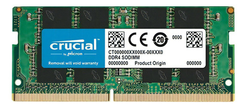 Memoria RAM Kit Crucial de 16 GB (2 x 8 GB) DDR4-2400 SODIMM 16GB 2 Crucial CT2K8G4SFRA32A