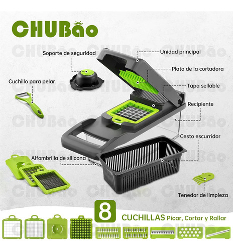 Cc Nuevo Rallador De Verduras Y Rebanador De Frutas 16 En 1
