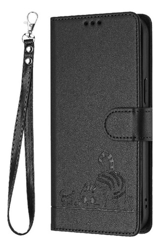 Funda For Motorola Edge 50 Fusion Cat Rfid Cartera Flip