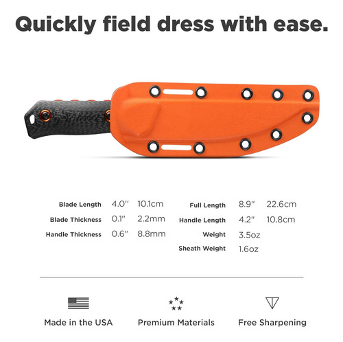 Faca Benchmade Raghorn 15600 Cerakote Carbono Fulltang