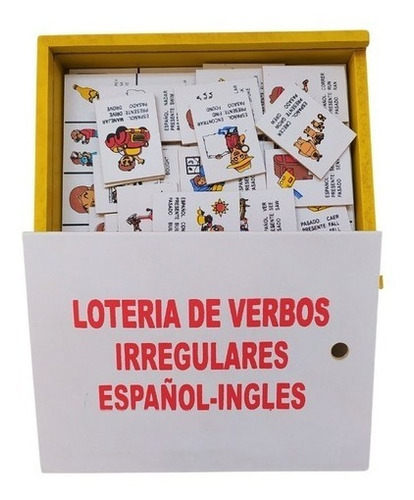 Lotería De Verbos Irregulares Ingles-español, Madera 