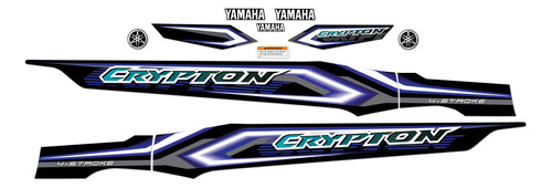Calcos Yamaha New Crypton (moto Negra)