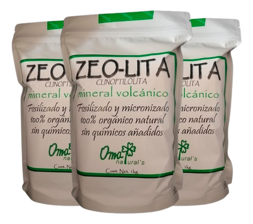 3kg Zeolita Clinoptilolita Orgánica Micronizada
