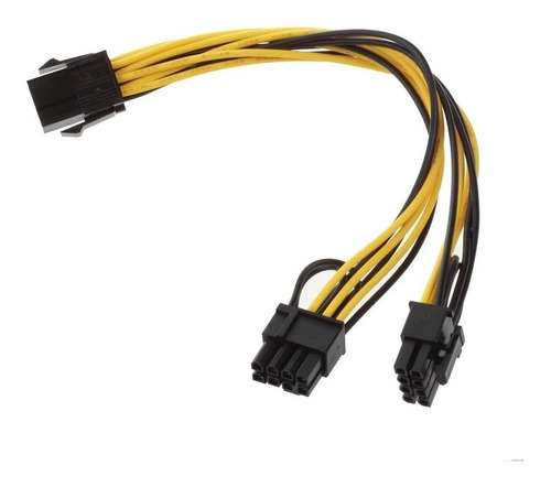 Cabo Adaptador Y Splitter Pci-e Entrada 8pin 2 Saidas 6+2pin