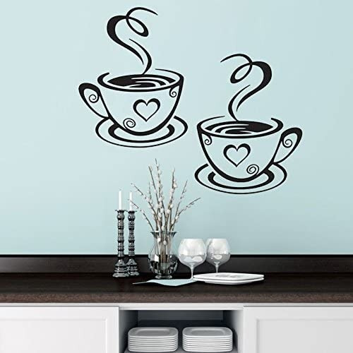 Imagen 1 de 4 de Diseño Tazas De Café Adhesivo Decoracion Cocina Comedor
