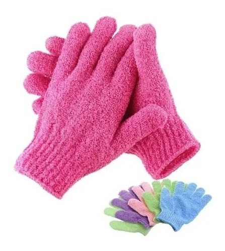 Pack 2 Guantes Exfoliantes Para Ducha Limpieza Desinfeccion