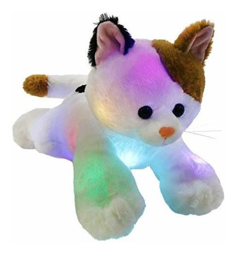 15 3939 Gato De Peluche Iluminado Led Gatito Almohada S...