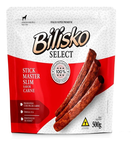 Bifinho Para Cães Palito Fino Sabor Carne 500g Bilisko Full