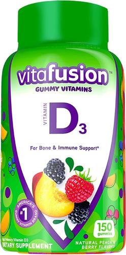 Vitafusion Gomitas Vitamina D3 2000 Iu 50mcg 150 Gomitas Sabor Frutal