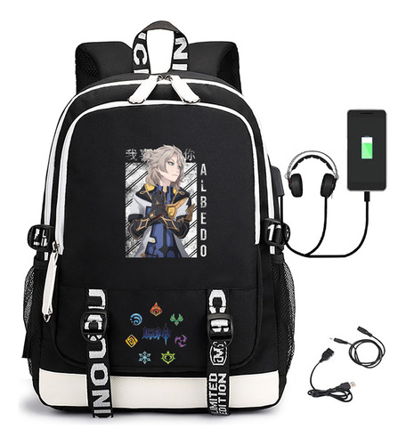 Mochila Usb Con Estampado Game Peripheral Genshin Impact Yua