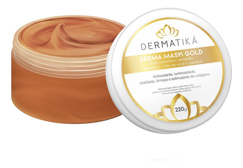 Máscara Facial Antioxidante Derma Mask Gold 220g Tipo de pele Normal