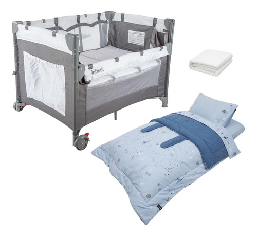 Cuna Más Colchón Protector Playard Always Y Set Sabanas Cuna