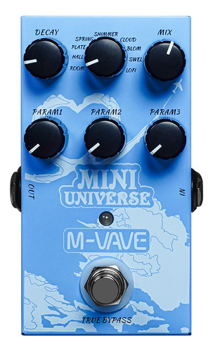 Pedal De Reverberación Digital M-vave Universe 9 Efectos De