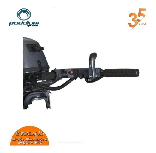 Imagem 3 de 7 de Motor De Popa Yamaha F 25 Gmhs (manual) + Poddium Nautica