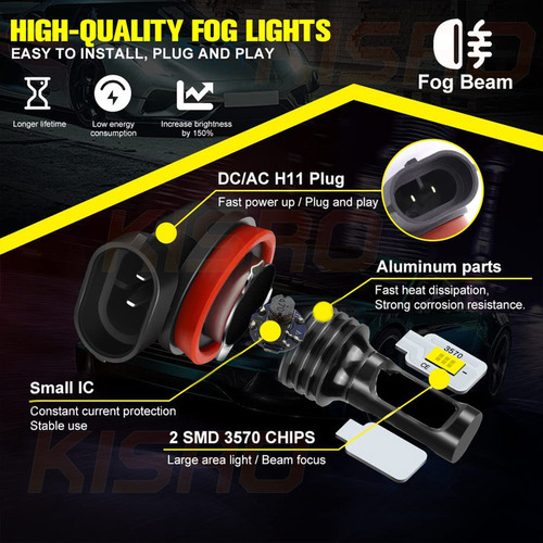 Luz Antiniebla Led H11 Para Dodge Challenger Durango Avenger