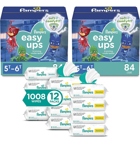 Pampers Easy Ups Tipo Ropa Interior, Talla 3t-4t, 248 Ct