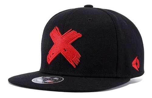 Gorra Plana Beisbol Hip Hop Unisex Algodon Bordado 3d Rojo