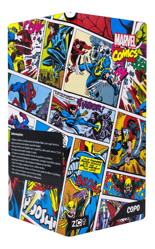 Imagem 5 de 5 de Copo Marvel Classico Para Viagem Com Tampa Max 450ml