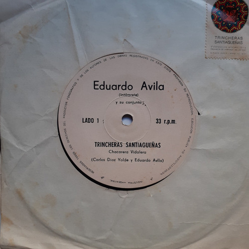 Vinilo Simple - Eduardo Avila (trincheras Santiagueñas)