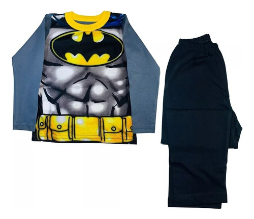  Pijama Conjunto Batman Manga Larga Invierno