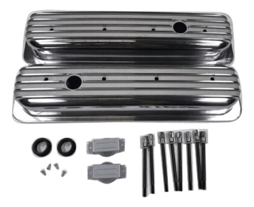 Tapas De Válvula Aluminio Pulido Chevy 5.0l 5.7l 350 1987-97