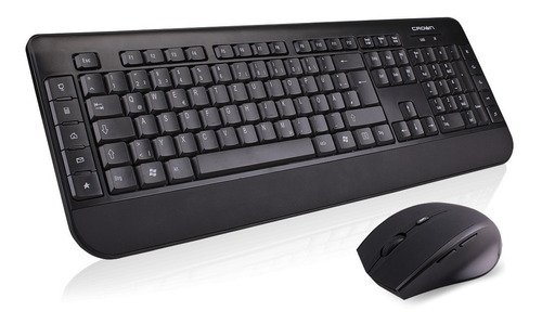 Combo Teclado Y Mouse Inalambricos En Español Crown Cm$