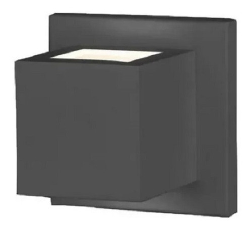 Arandela Parede Quadrada Externa Preto 1 Lamp G9 2 Fachos 110V/220V