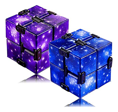 12 Pack Infinity Cubes Fidget Juguetes, Galaxia 6jl3x