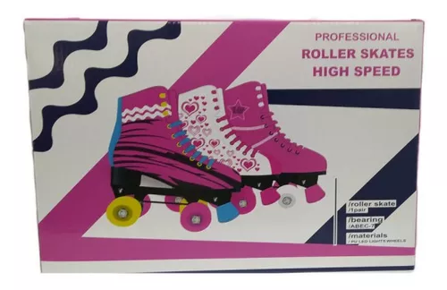 Patines Infantiles Roller Skate Retro Niñas 4 Ruedas Líneas 20 Mx