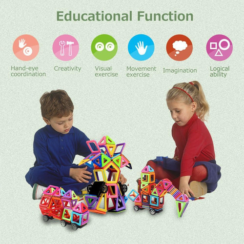 Bloques Magnéticos Para Niños De 6 Años Banne , 113 Piezas