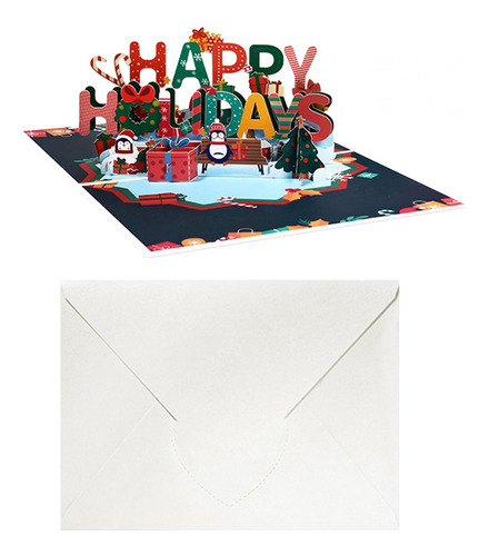 Tarjeta De Navidad 3d Tarjeta Navideña Tarjeta De