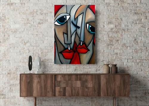 Imagen 2 de 8 de Cuadros Decorativos-caretas6-resolución 4k/uhd 60x95cm