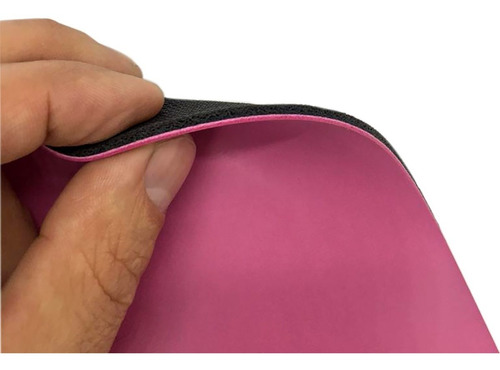 Imagen 3 de 6 de Colchoneta Mat Yoga Pilates Fina Ejercicio Equilibrio Caucho Color Rosa