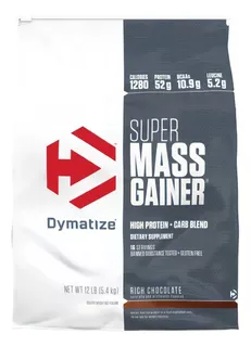 Super Mass Gainer 12 Lb Dymatize, Ganador De Masa C/vitamina Sabor Rich Chocolate
