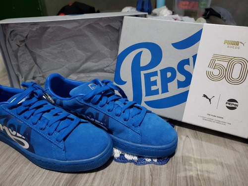 Tênis Couro Puma Suede Classic X Pepsi - Azul 36